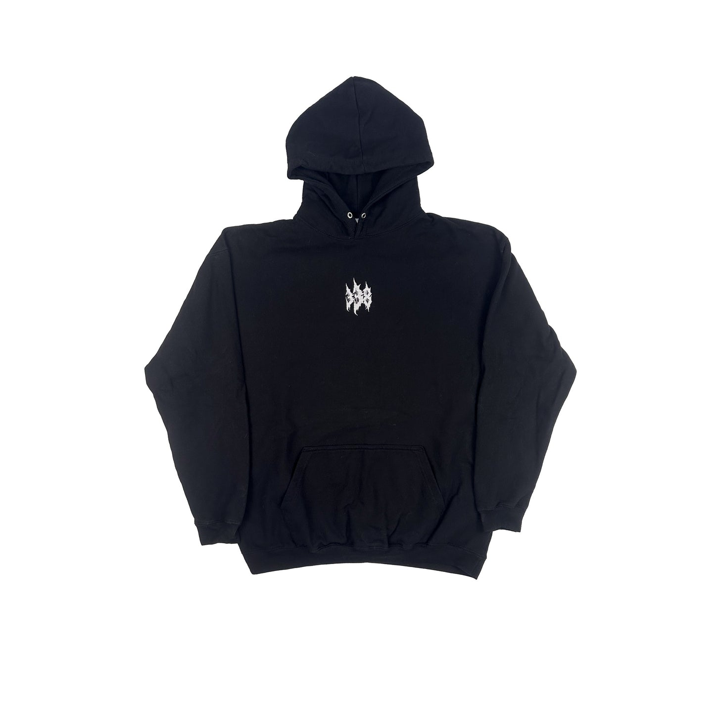 338 - WHITE ON BLACK - HOODIE