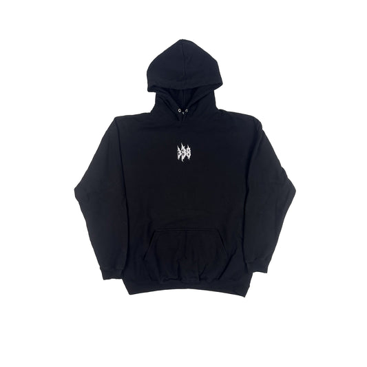 338 - WHITE ON BLACK - HOODIE